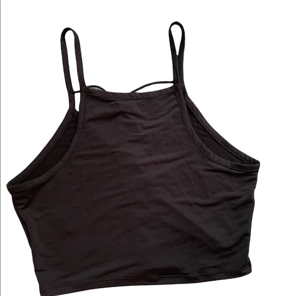 Silence and noise black tank top lace up front - Picture 2 of 4